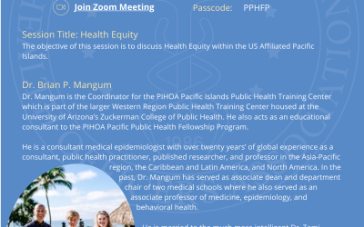 Join us for the Meet the Expert session on Health Equity in the USAPIs with Dr. Brian P. Mangum